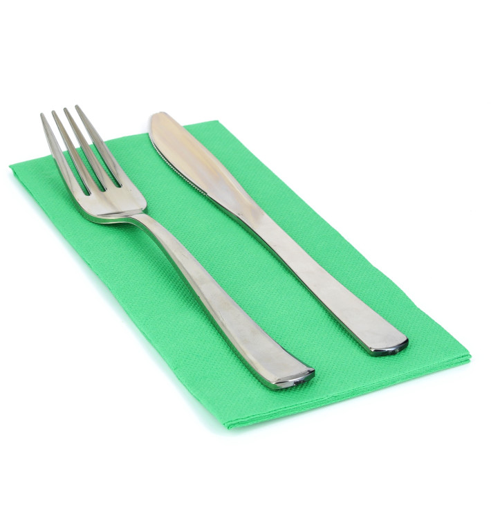 Serviette Papier Molletonnée 1/8 40X40 Vert Pomme Serviette Papier Molletonnée 1/8 40X40 Vert Pomme