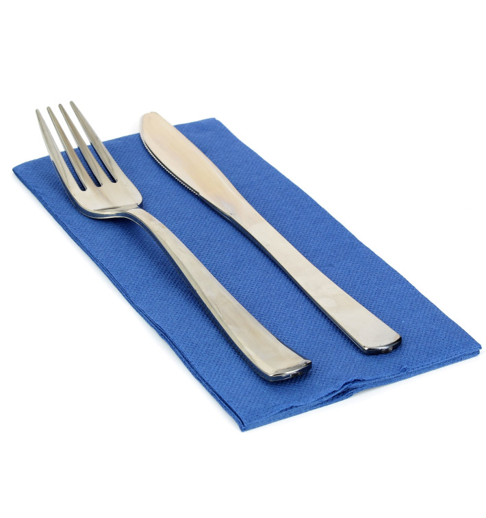 Serviette Papier Molletonnée 1/8 40x40 Bleu Serviette Papier Molletonnée 1/8 40x40 Bleu