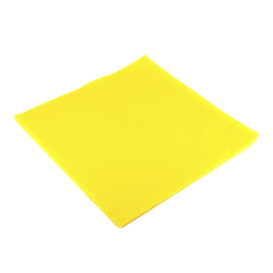 Serviette Papier Molletonnée 40x40 Jaune (50 Unités)