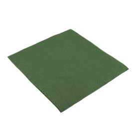 Serviette Papier Molletonnée 40x40 Verte (1.200 Unités)