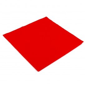 Serviette Papier Molletonnée 40x40 Rouge (50 Unités)