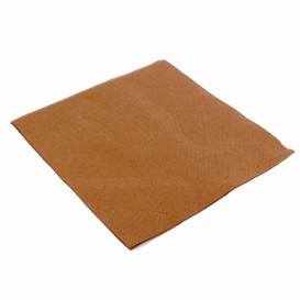Serviette Papier Molletonnée 40x40 Marron (50 Unités)