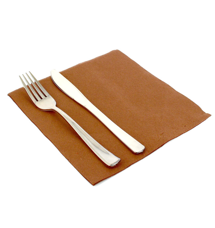 Serviette Papier Molletonnée 40x40 Marron Serviette Papier Molletonnée 40x40 Marron