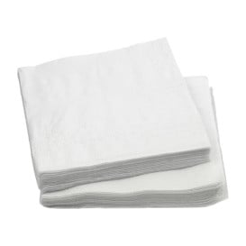 Serviette Papier à Cocktail 20x20cm Blanc (6.000 Unités)