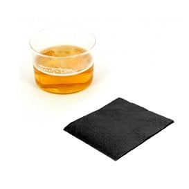 Serviette Papier à Cocktail 20x20cm Noire (100 Unités)