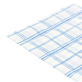 Serviette Papier 33x33 Carré Bleu 1 epaisseur (80 Utés)