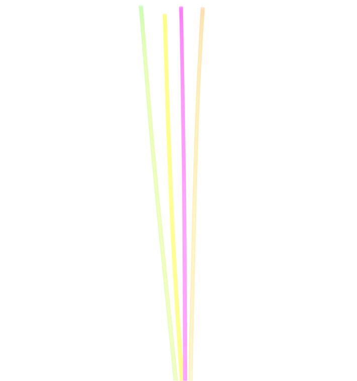 Pailles Droites Neon Ø8mm 70cm Pailles Droites Neon Ø8mm 70cm
