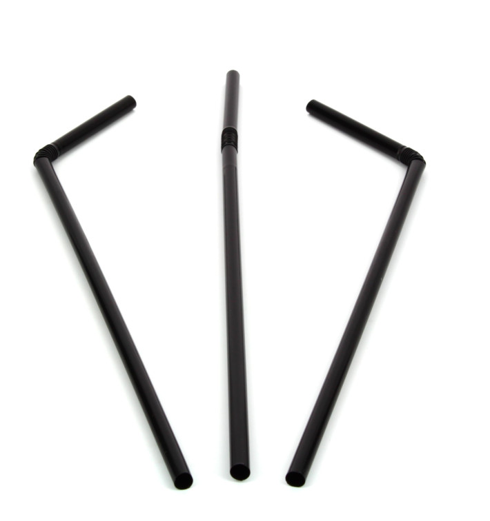 Pailles Flexibles Noires Ø5mm 21cm Pailles Flexibles Noires Ø5mm 21cm