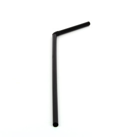 Pailles Flexibles Noires Ø5mm 21cm (20.000 Pièces)
